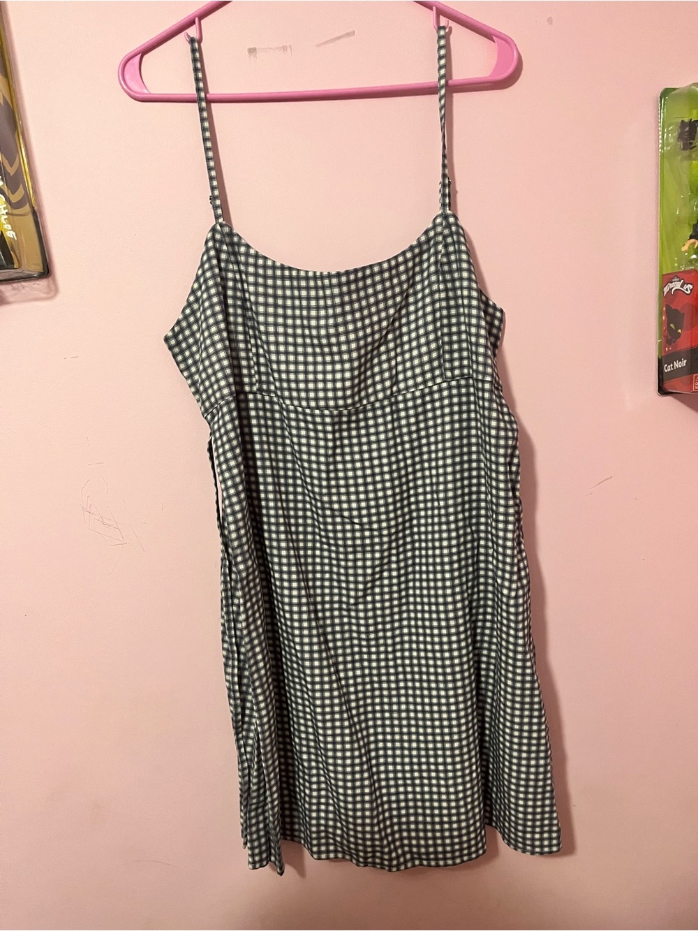 ⭐️twik Black and White Gingham Slip Dress